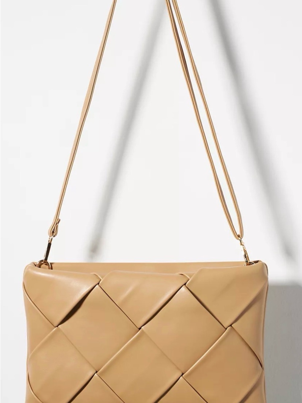 Anthropologie Woven Shoulder Bag in Tan